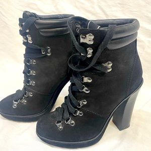 Coach “Carol” Black Suede Bootie